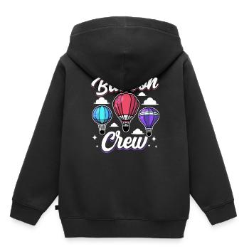 Ballon Besatzung Ballonfahrer Flug Heißluftballon - Kinder Premium Organic Hoodie - Schwarz - Hinten - AI Model Kid Male (0cm)