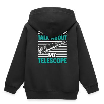 Je préfère parler de mon télescope - Sweat Premium à capuche enfant bio - noir - Dos - AI Model Kid Male (0cm)
