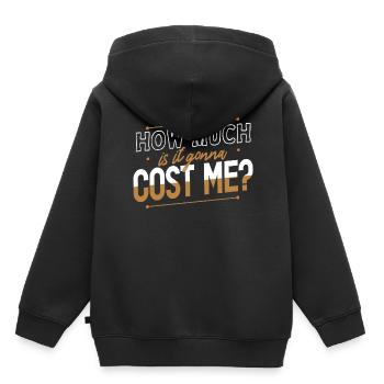 How much will it cost me? Papa Father Daddy - Kids Premium Organic Hoodie - black - Back - AI Model Kid Male (0cm)