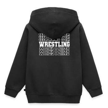 Lutte Lutte Lutteur Lutteur - Sweat Premium à capuche enfant bio - noir - Dos - AI Model Kid Male (0cm)