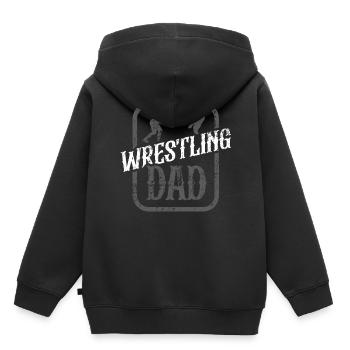 Lutte Papa Lutteur Lutte Lutte Lutte - Sweat Premium à capuche enfant bio - noir - Dos - AI Model Kid Male (0cm)