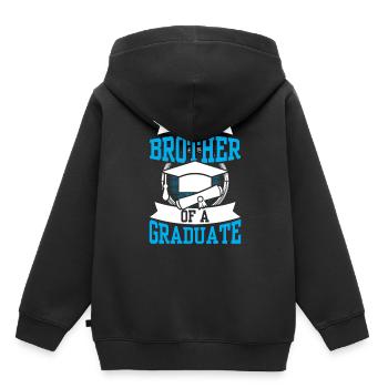Fier frère d’un diplômé diplômé - Sweat Premium à capuche enfant bio - noir - Dos - AI Model Kid Male (0cm)