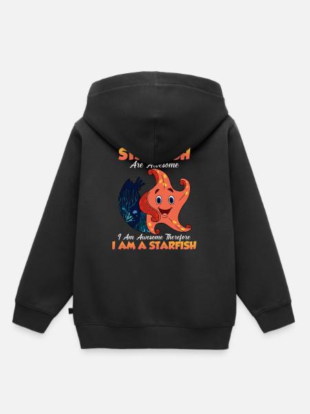 Seestern - Kinder Premium Organic Hoodie - Schwarz