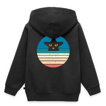 Seestern - Kinder Premium Organic Hoodie - Schwarz - Hinten - AI Model Kid Male (0cm)