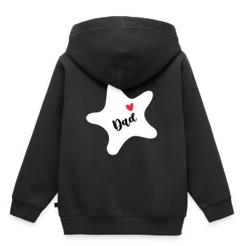 Seestern - Kinder Premium Organic Hoodie - Schwarz - Hinten - AI Model Kid Male (0cm)