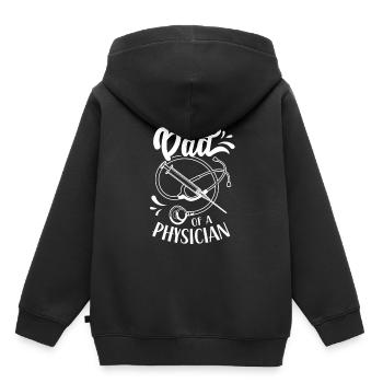 Fier père d’un médecin médecin médecin - Sweat Premium à capuche enfant bio - noir - Dos - AI Model Kid Male (0cm)