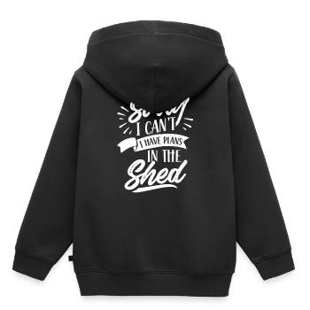 Je ne peux malheureusement pas avoir de plans dans le hangar - Sweat Premium à capuche enfant bio - noir - Dos - AI Model Kid Male (0cm)