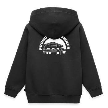 Fier propriétaire propriétaire propriétaire propriétaire hôte - Sweat Premium à capuche enfant bio - noir - Dos - AI Model Kid Male (0cm)