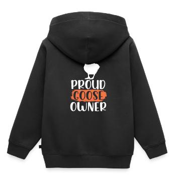 Proud Goose Owner Geese Owner Animal Goose - Kids Premium Organic Hoodie - black - Back - AI Model Kid Male (0cm)