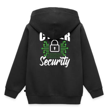 Cybersecurity Hacker Hacking IT Security Hack - Kids Premium Organic Hoodie - black - Back - AI Model Kid Male (0cm)