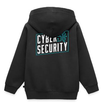 Cybersecurity Hack Hacking Hacker IT Security - Kids Premium Organic Hoodie - black - Back - AI Model Kid Male (0cm)