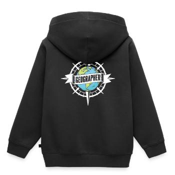 Géographie Profession Géographie Géographie Étudiant - Sweat Premium à capuche enfant bio - noir - Dos - AI Model Kid Male (0cm)