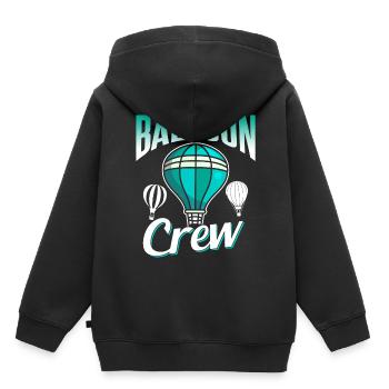 Ballon Besatzung Flug Heißluftballon Ballonfahrer - Kinder Premium Organic Hoodie - Schwarz - Hinten - AI Model Kid Male (0cm)