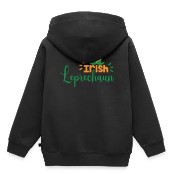 Gobelin irlandais Gaélique Irlande Irlandais Irlandais - Sweat Premium à capuche enfant bio - noir - Dos - AI Model Kid Male (0cm)