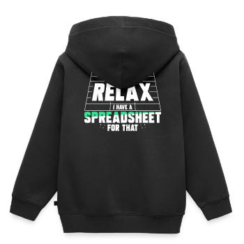 Détendez-vous, j’ai une feuille de calcul pour cela - Sweat Premium à capuche enfant bio - noir - Dos - AI Model Kid Male (0cm)