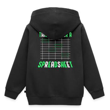 This Requires A Spreadsheet Accountant Table - Kids Premium Organic Hoodie - black - Back - AI Model Kid Male (0cm)