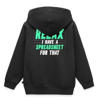 Détendez-vous, j’ai une feuille de calcul pour cela - Sweat Premium à capuche enfant bio - noir - Dos - AI Model Kid Male (0cm)