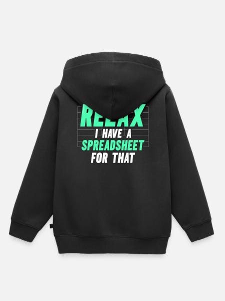 Relax I have a spreadsheet for this - Kids Premium Organic Hoodie - black