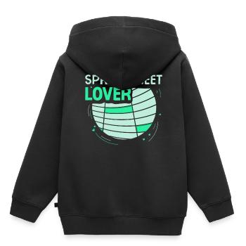 Amateurs de tableurs Table de table de table - Sweat Premium à capuche enfant bio - noir - Dos - AI Model Kid Male (0cm)