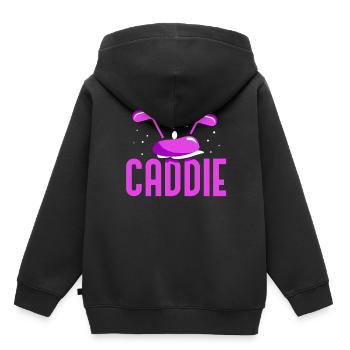 Caddie GolfIng Golf Profession Golfeur - Sweat Premium à capuche enfant bio - noir - Dos - AI Model Kid Male (0cm)