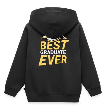 Meilleur diplômé de tous les temps Diplômés diplômés - Sweat Premium à capuche enfant bio - noir - Dos - AI Model Kid Male (0cm)