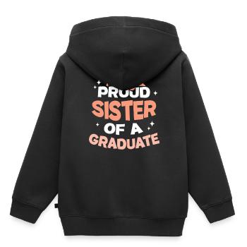 Fière sœur d’un diplômé diplômé - Sweat Premium à capuche enfant bio - noir - Dos - AI Model Kid Male (0cm)