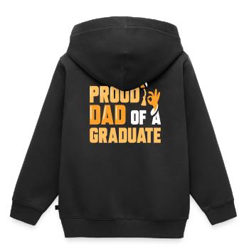Fier père d’un diplômé diplômé - Sweat Premium à capuche enfant bio - noir - Dos - AI Model Kid Male (0cm)