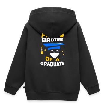 Fier frère d’un diplômé diplômé - Sweat Premium à capuche enfant bio - noir - Dos - AI Model Kid Male (0cm)