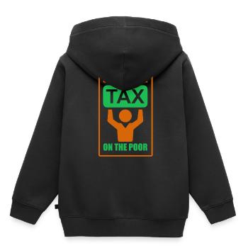 La Greenflation est une taxe sur les pauvres verts - Sweat Premium à capuche enfant bio - noir - Dos - AI Model Kid Male (0cm)