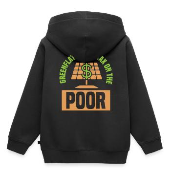 La Greenflation est une taxe sur les pauvres verts - Sweat Premium à capuche enfant bio - noir - Dos - AI Model Kid Male (0cm)