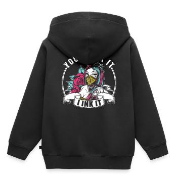 Tatoueur Tatouage Tatouage Studio Tatouage - Sweat Premium à capuche enfant bio - noir - Dos - AI Model Kid Male (0cm)