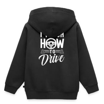 Ich Bringe Das Fahren Bei Fahrlehrer Fahrschule - Kinder Premium Organic Hoodie - Schwarz - Hinten - AI Model Kid Male (0cm)