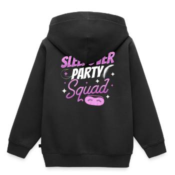Overnight Party Troupe Sweet Overnight Stay Team - Sweat Premium à capuche enfant bio - noir - Dos - AI Model Kid Male (0cm)