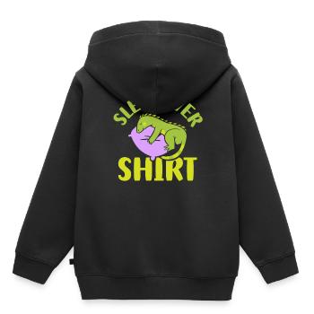 Chemise de nuit NuitÉe Fête - Sweat Premium à capuche enfant bio - noir - Dos - AI Model Kid Male (0cm)