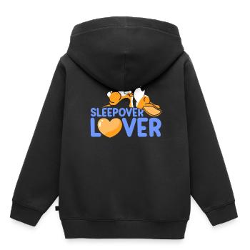 Amoureux de la nuit Nuitée - Sweat Premium à capuche enfant bio - noir - Dos - AI Model Kid Male (0cm)