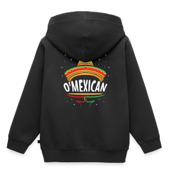 O’Mexicain Irlandais Mexicain Irlandais Irlande - Sweat Premium à capuche enfant bio - noir - Dos - AI Model Kid Male (0cm)