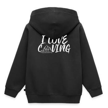 I love caving caving caving - Kids Premium Organic Hoodie - black - Back - AI Model Kid Male (0cm)