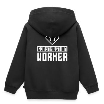 Construction Worker Construction Teamwork Construction Site Team - Kids Premium Organic Hoodie - black - Back - AI Model Kid Male (0cm)