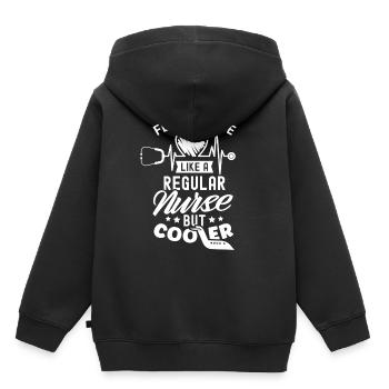 Infirmière de vol Médecin de vol Profession de médecin de vol - Sweat Premium à capuche enfant bio - noir - Dos - AI Model Kid Male (0cm)