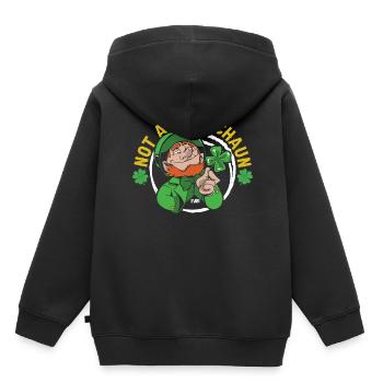 No leprechaun Irish St Patrick's Day Leprechaun Irish - Kids Premium Organic Hoodie - black - Back - AI Model Kid Male (0cm)