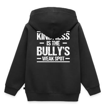Freundlichkeit Ist Die Schwachstelle Des Mobbers - Kinder Premium Organic Hoodie - Schwarz - Hinten - AI Model Kid Male (0cm)