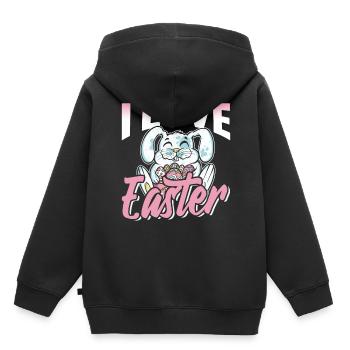Ich Liebe Ostern Osterfest Osterei Osterhase - Kinder Premium Organic Hoodie - Schwarz - Hinten - AI Model Kid Male (0cm)