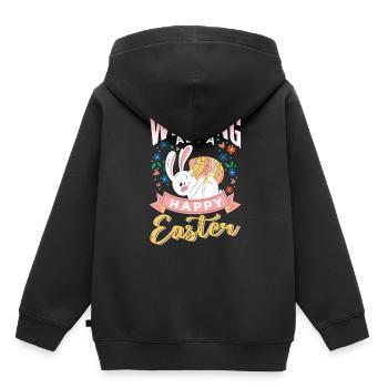 Wir Wünschen Allen Ein Frohes Osterfest Ostern - Kinder Premium Organic Hoodie - Schwarz - Hinten - AI Model Kid Male (0cm)