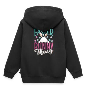 Es Ist Eine Osterhasensache Ostern Osterfest - Kinder Premium Organic Hoodie - Schwarz - Hinten - AI Model Kid Male (0cm)