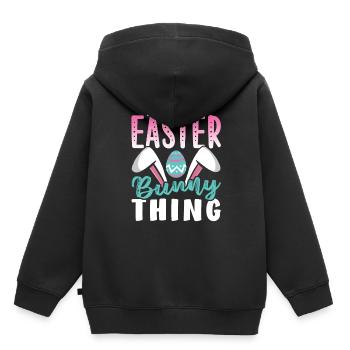 Es Ist Eine Osterhasensache Osterfest Ostern - Kinder Premium Organic Hoodie - Schwarz - Hinten - AI Model Kid Male (0cm)