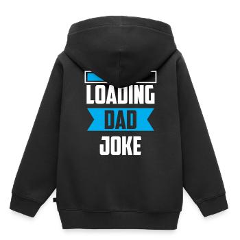 Papa Blague Papa Blagues Père - Sweat Premium à capuche enfant bio - noir - Dos - AI Model Kid Male (0cm)