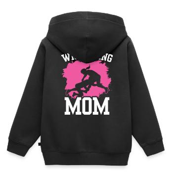 Wrestling Mama Ringer Wrestler Ringen Ringkampf - Kids Premium Organic Hoodie - black - Back - AI Model Kid Male (0cm)