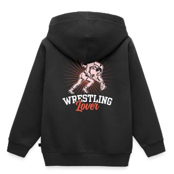 Wrestling Lovers Wrestling Wrestling Wrestling - Kids Premium Organic Hoodie - black - Back - AI Model Kid Male (0cm)
