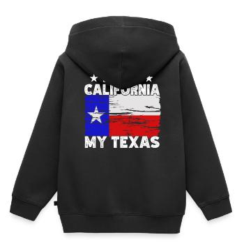 Californie Texas Texans Texan Pride Dictons - Sweat Premium à capuche enfant bio - noir - Dos - AI Model Kid Male (0cm)