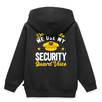 Ma voix de sécurité - Sweat Premium à capuche enfant bio - noir - Dos - AI Model Kid Male (0cm)